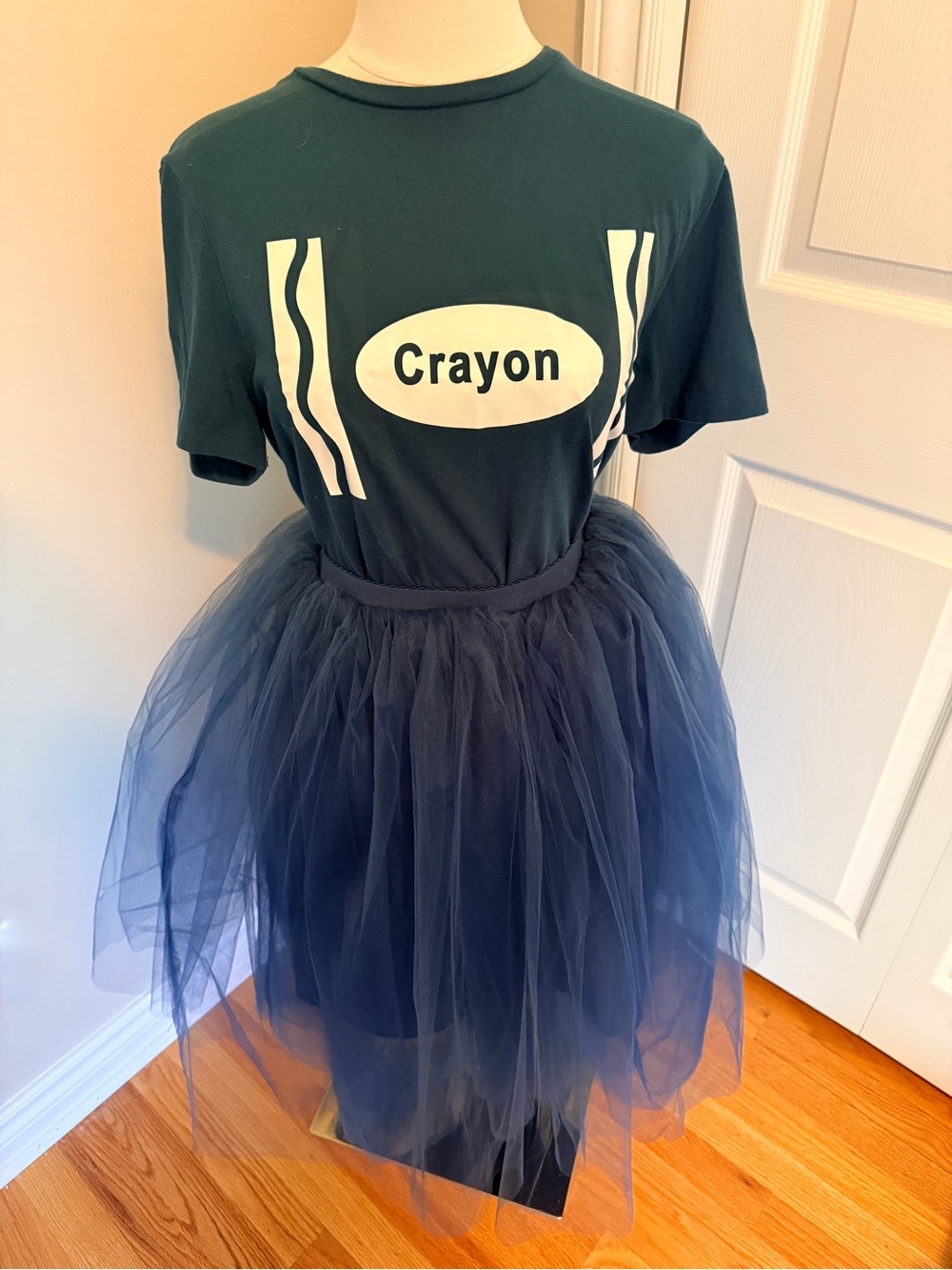 Crayon Navy Tulle A-Line Skirt
